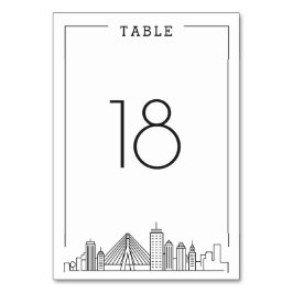 Boston, Boda de misa | Tarjeta de mesa