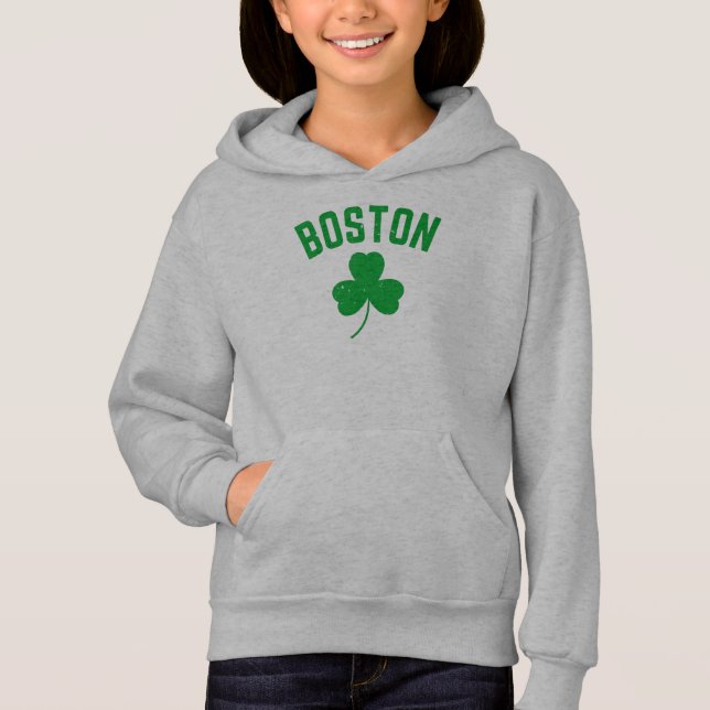 Boston Green Lucky Shamrock Hoodie (Anverso)