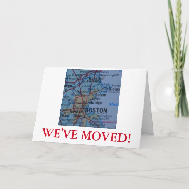 Boston hemos movido la invitación de direcciones (Anverso)