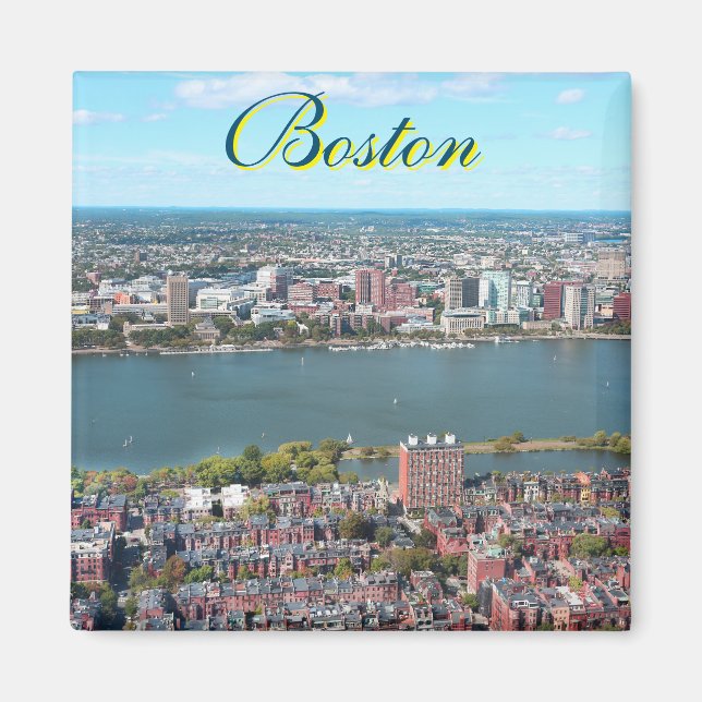 Boston, imán cuadrado de los Estados Unidos (Frente)