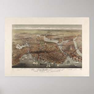 Boston, impresión del vintage