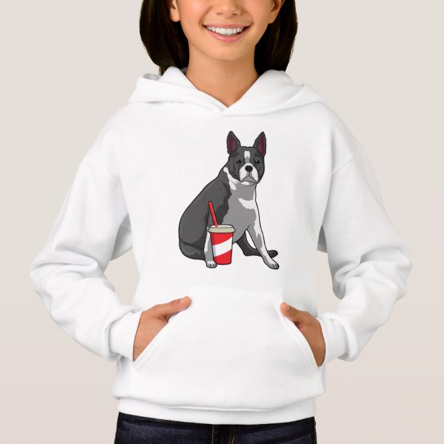 Boston Terrier con bebida (Anverso)