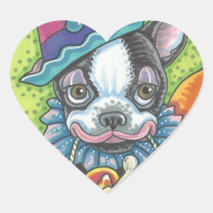 BOSTON TERRIER HALLOWEEN PEGATINA DE CORONA