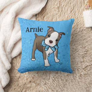 Boston Terrier Puppy Cojín decorativo