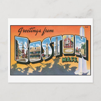 Boston vintage, postal de MAMÁES
