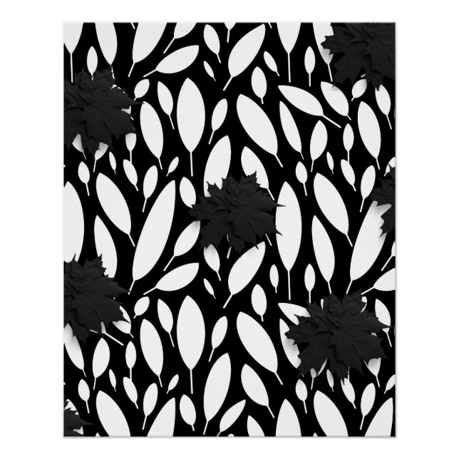Botanic Balance" Black & White Acrylic poster (Anverso)