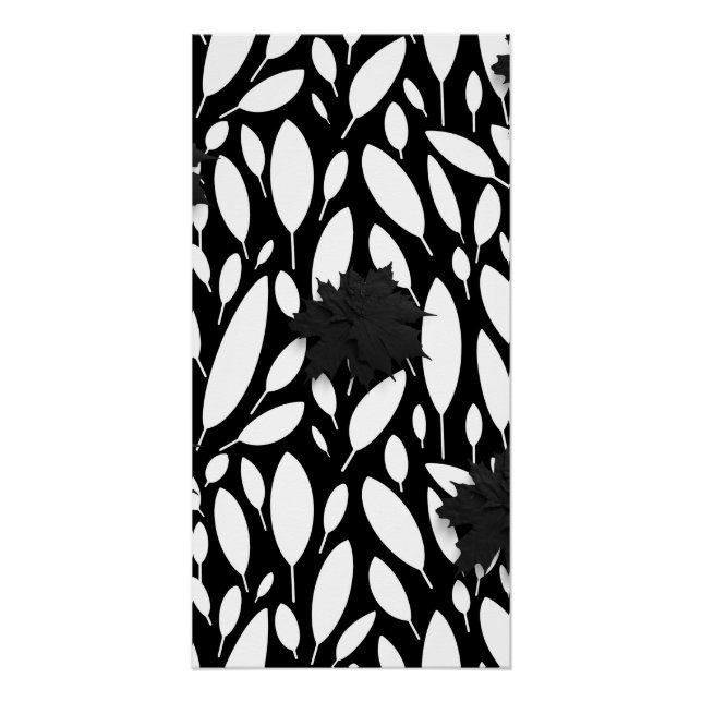 Botanic Balance" Black & White Glossy Poster (Anverso)