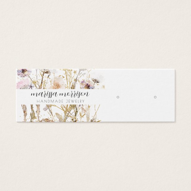 Botánica De Flor Silvestre De Oro Rosa (Frente)