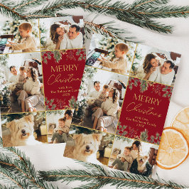 Botánica de oro rojo 5 tarjeta de vacaciones para 