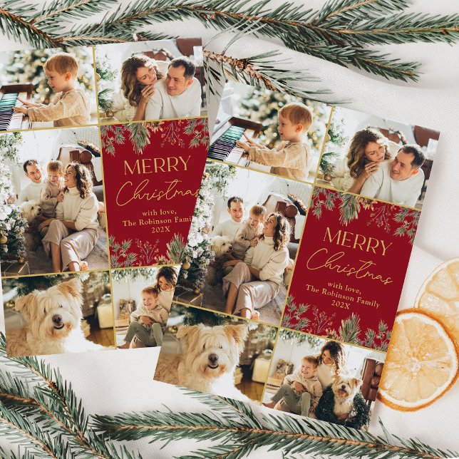 Botánica de oro rojo 5 tarjeta de vacaciones para  (Subido por el creador)