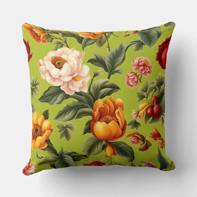 BOTANICA EN COJÍN DECORATIVO VERDE (Reverso )