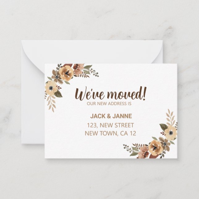 Botánica hemos mudado nueva tarjeta de Invitación  (Anverso)