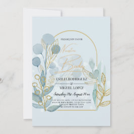 Botánica moderna; Invitación a la Boda de Oro Aqua