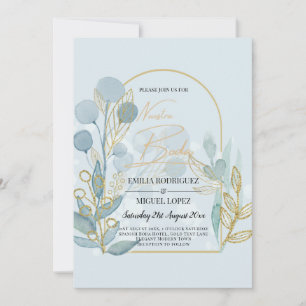 Botánica moderna; Invitación a la Boda de Oro Aqua