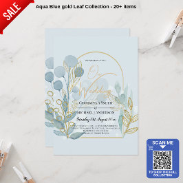 Botánica moderna; Invitación a la Boda de Oro Aqua