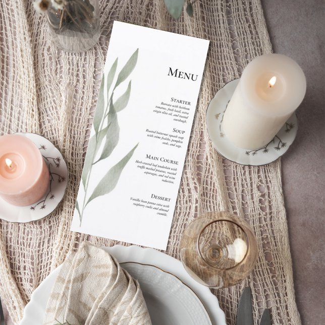Botanical Wedding Reception Menu (Subido por el creador)