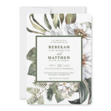 Botánico blanco | Invitación a la boda
