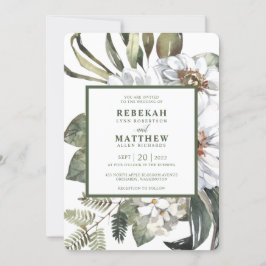 Botánico blanco | Invitación a la boda