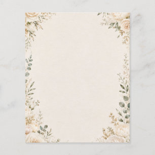 Botánico Elegante en Papel Artesanal Antiguo