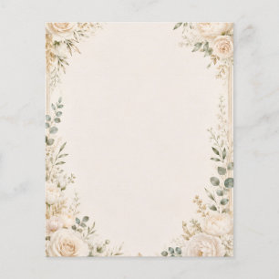 Botánico Elegante en Papel Vintage Hecho a Mano