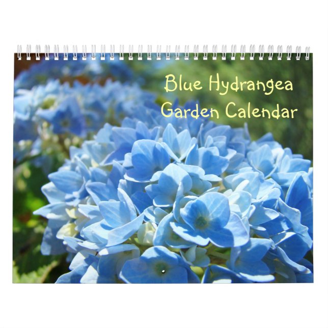 Botánico floral del Hydrangea del calendario azul (Tapa)