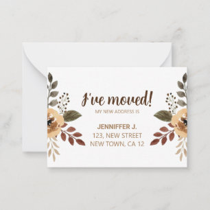 Botánico me he mudado nueva tarjeta de Invitación 