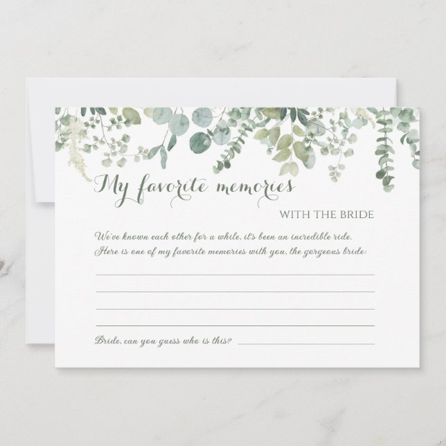 Botánico Mis Recuerdos Favoritos con la tarjeta de (Anverso)