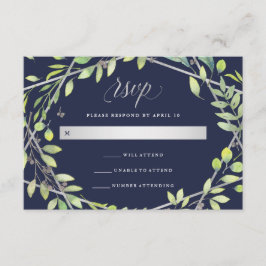 Botánico moderno | Silver Look Wedding RSVP