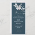 botánico rústico Boda Menú de cena Invitación<br><div class="desc">Nuestra colección floral de ensueño incluye pinceladas acrílicas en azul celeste y azul celeste con ilustraciones de follaje gris que le dan un ambiente romántico a todos los artículos que se reparten por necesidades bodas,  artículos de oficina y artículos personales.</div>