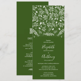 Botánico Todo En Una Invitación A La Boda Verde