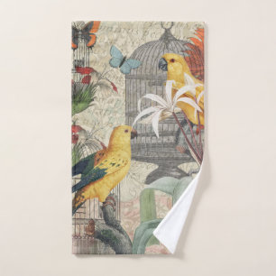 Botánico Vintage Pájaro Naturaleza Antiguo Tropica