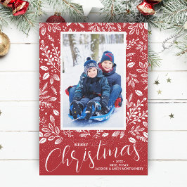Botánicos de Feliz Navidad en Foto Roja