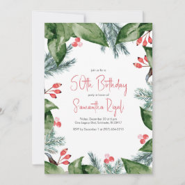 Botánicos de invierno 50 invitaciones de cumpleaño