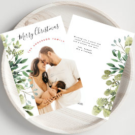 Botánicos de invierno de Feliz Navidad Elegante Fo