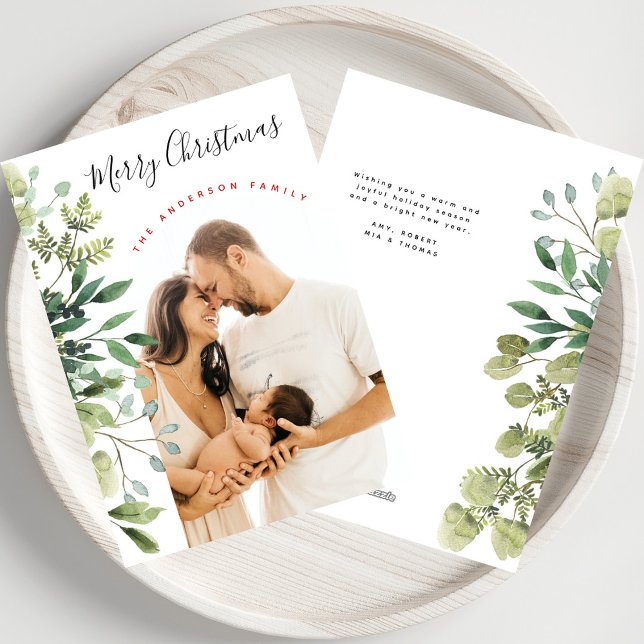 Botánicos de invierno de Feliz Navidad Elegante Fo (Subido por el creador)