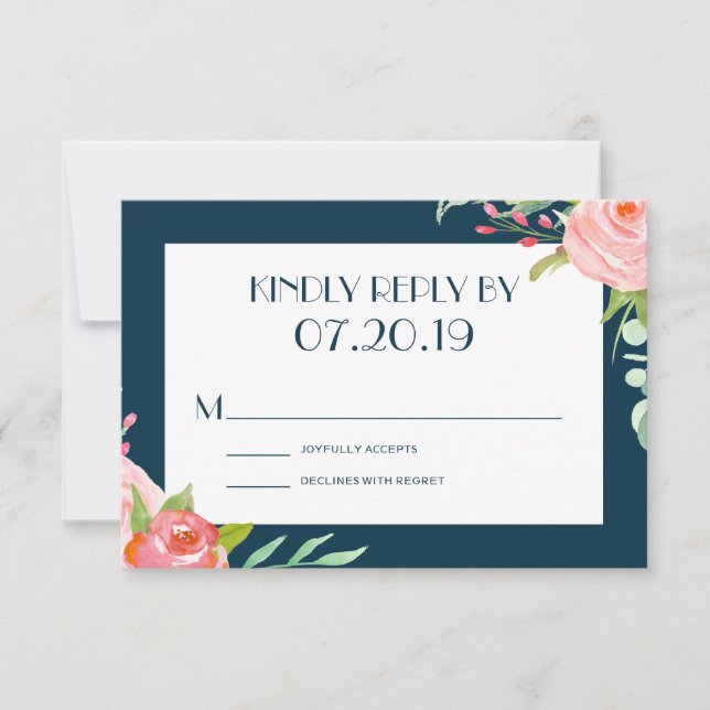Botánicos en crecimiento | Tarjeta RSVP de boda (Anverso)