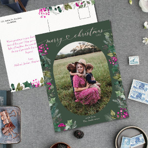 Botánicos verdes rusos Feliz foto de Navidad