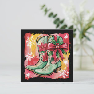 Botas de vaquera de Navidad Coquette occidental el
