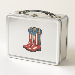 Botas de vaquera patrióticas vintage Camisa occide