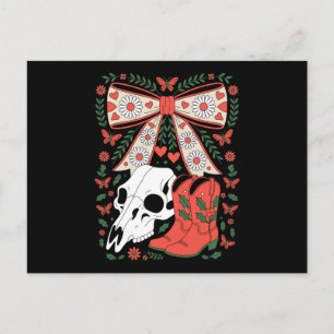 Botas de vaquero de Navidad góticas cráneo lazo ac