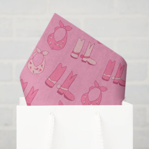 Botas de vaquero de papel de seda rosa desolado Ba