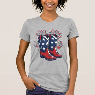Botas de vaquero patrióticas Diseño de camisa occi