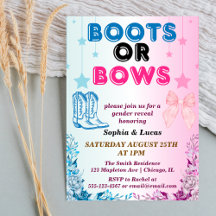 botas o arcos género revelar invitaciones