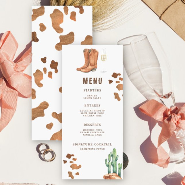 Botas occidentales y menú de ducha de novia burbuj (Subido por el creador)