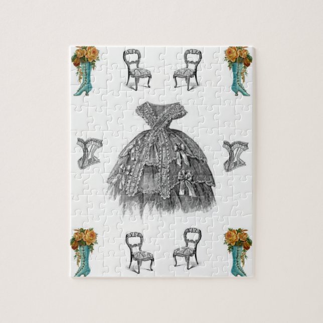 botas verdes vintage rompe rompecabezas (Vertical)