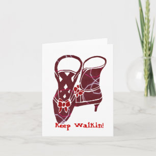 Botas victorianas, mantén a Walkin! tarjeta de not