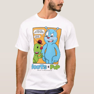 Botas y perrito - camiseta de la holgazanería