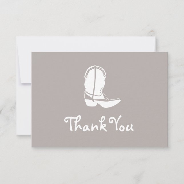 Bote de Cowboy Boot Gracias Cartas de Nota (Sand) (Anverso)
