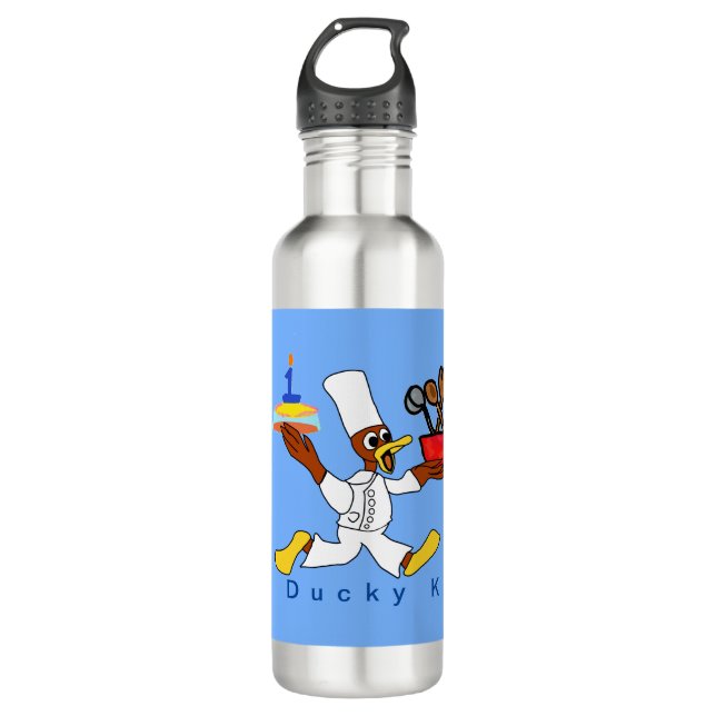 Botella acuática Chef Ducky Kazoo (Anverso)