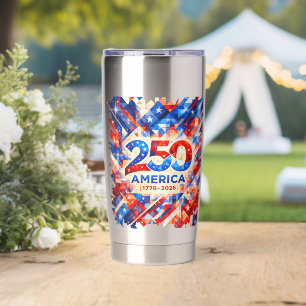 Botella Aislada 250 Aniversario de América 1776–2026 USA Patriótic